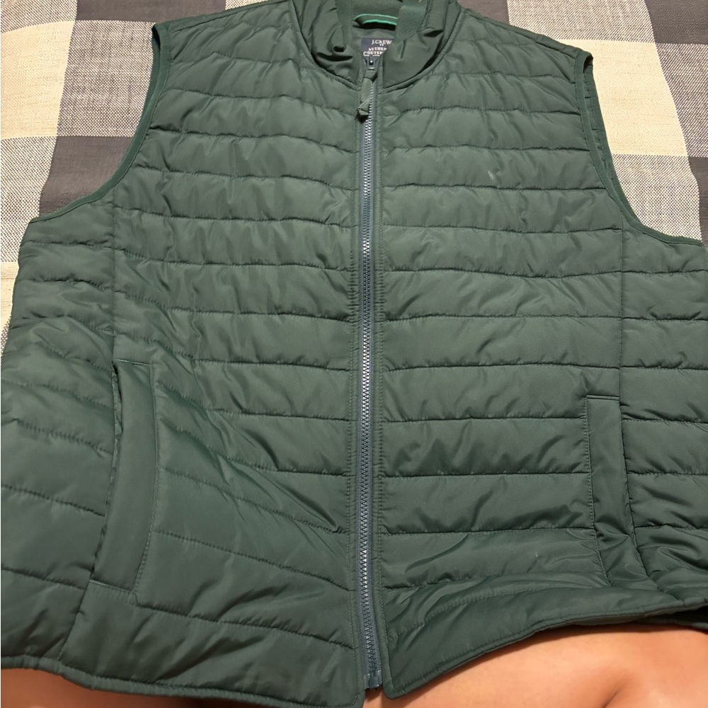 Men's J. Crew Green Puffer Vest